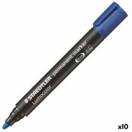 Marqueur permanent Staedtler Lumocolor 352-3 Bleu (10 Unités)