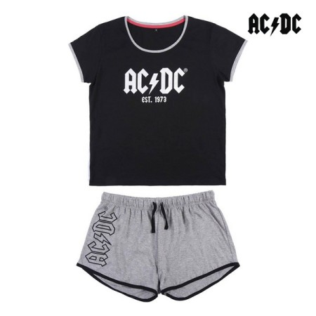 Pyjama D'Été ACDC Femme Noir