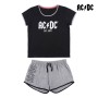 Pyjama D'Été ACDC Femme Noir