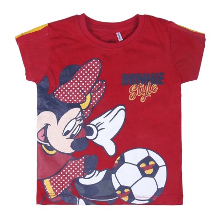 T shirt à manches courtes Enfant Minnie Mouse Rouge