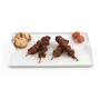 Bandeja de Aperitivos Quid Gastro Fun Cerámica Blanco (25,5 x 15,5 cm) (Pack 6x)