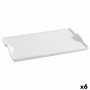 Bandeja de Aperitivos Quid Gastro Fun Cerámica Blanco (25,5 x 15,5 cm) (Pack 6x)