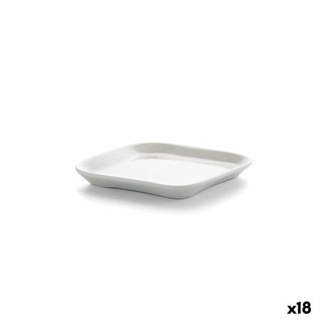 Plateau apéritif Ariane Alaska Carré Mini Céramique Blanc (11,4 x 11,4 cm) (18 Unités)