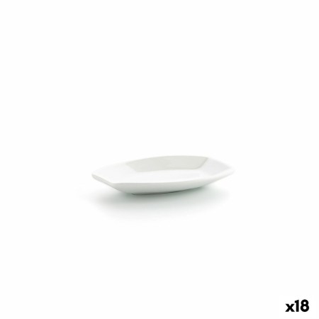 Plateau apéritif Ariane Alaska 9,6 x 5,9 cm Mini Oblongue Céramique Blanc (10 x 7,4 x 1,5 cm) (18 Unités)
