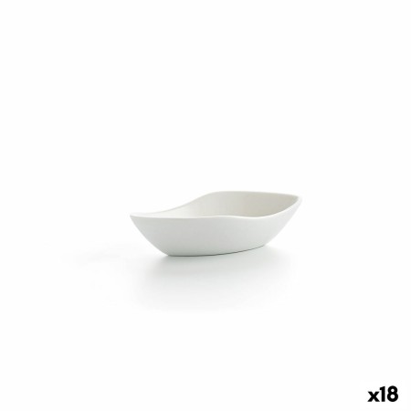 Bol Ariane Alaska Mini Oblongue Céramique Blanc (10,5 x 4,8 x 2,8 cm) (18 Unités)