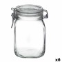 Récipient de Conservation des Aliments Bormioli Rocco fido Transparent verre (1 L) (6 Unités)