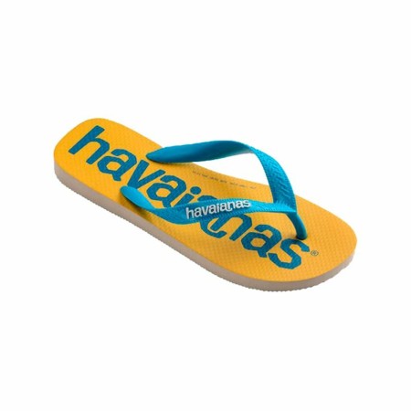 Tongs pour Femmes Havaianas Top Logomania Bleu Jaune