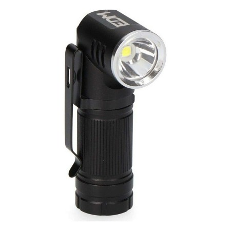 Lampe Torche LED EDM Rechargeable Mini Tête rotative 8 W Noir Aluminium 450 lm