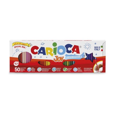 Set de Rotuladores Carioca Joy Multicolor 50 Piezas