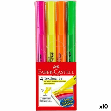 Ensemble de Marqueurs Fluorescents Faber-Castell Textliner 38 10 Unités