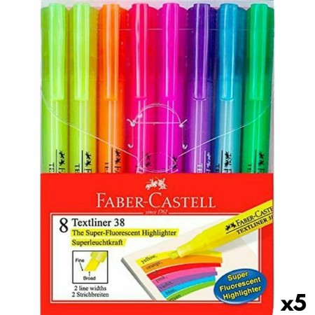 Ensemble de Marqueurs Fluorescents Faber-Castell Textliner 38 5 Unités