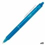 Crayon Pilot Frixion Clicker Encre effaçable Bleu clair 0,4 mm 12 Unités