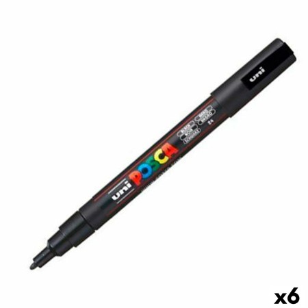 Marqueur POSCA PC-3M Noir (6 Unités)