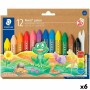 Crayons gras de couleur Staedtler Noris (6 Unités)