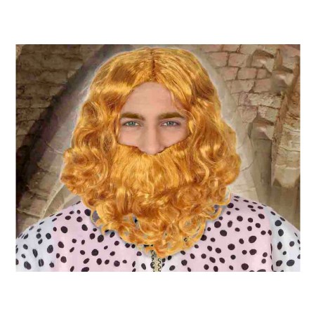 Perruque avec barbe C/C. PELUCA RUBIA 50163 Roi Mage Blond
