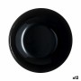 Plato Hondo Arcopal Zelie Negro Vidrio (20 cm) (12 Unidades)