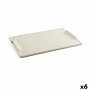 Plateau apéritif Quid Mineral Céramique Beige (6 Unités) (35 x 23 cm)