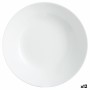 Plato Hondo Arcopal Zelie Blanco Vidrio (20 cm) (12 Unidades)