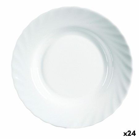 Assiette creuse Luminarc Trianon Blanc verre (ø 22,5 cm) (24 Unités)