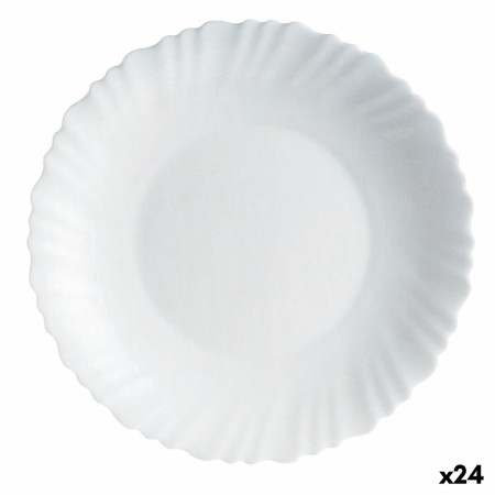 Plato Hondo Luminarc Feston Blanco Vidrio (23 cm) (24 Unidades)