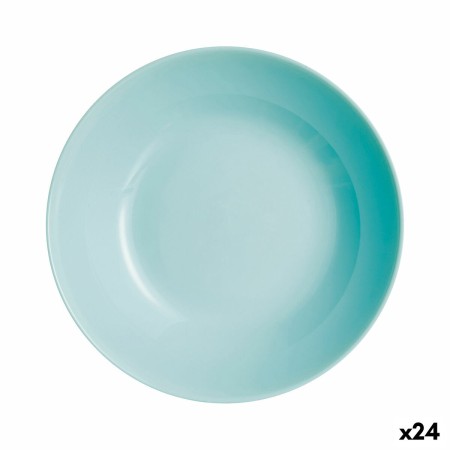 Plato Hondo Luminarc Diwali Turquesa Vidrio (20 cm) (24 Unidades)