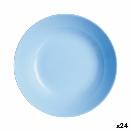 Plato Hondo Luminarc Diwali Azul Vidrio (20 cm) (24 Unidades)