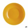 Plato Hondo Luminarc Arty Amarillo Vidrio (20 cm) (12 Unidades)