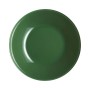 Plato Hondo Luminarc Arty Verde Vidrio (20 cm) (12 Unidades)