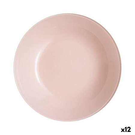 Assiette creuse Luminarc Arty Rose verre (20 cm) (12 Unités)