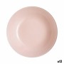 Assiette creuse Luminarc Arty Rose verre (20 cm) (12 Unités)