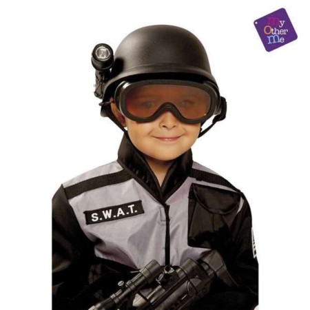 Casco Infantil Negro Policía Swat