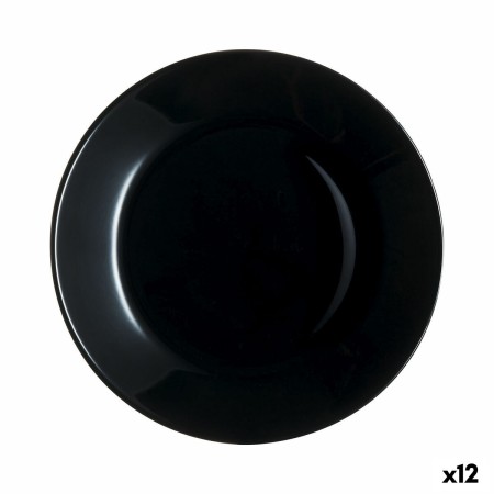 Plato de Postre Arcopal Zelie Negro Vidrio (Ø 18 cm) (12 Unidades)