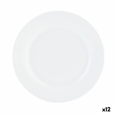 Plato Llano Quid Basic Cerámica Blanco (23 cm) (12 Unidades)