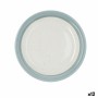 Plato Llano Quid Allegra Aqua Cerámica Bicolor (Ø 27 cm) (12 Unidades)