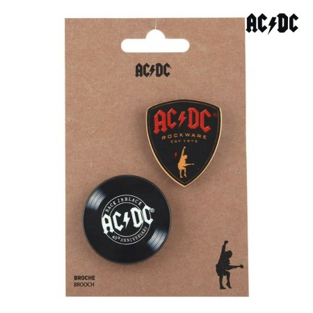 Broche ACDC CD-26-1277 Noir (2 uds)