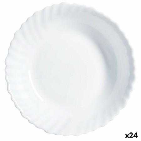 Assiette à dessert Luminarc Feston Blanc verre (Ø 18,5 cm) (24 Unités)