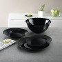 Plato de Postre Luminarc Trianon Negro Vidrio (Ø 19,5 cm) (24 Unidades)