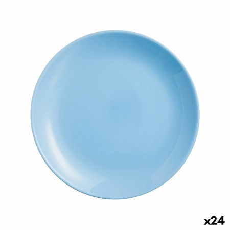 Plato de Postre Luminarc Diwali Azul Vidrio (19 cm) (24 Unidades)