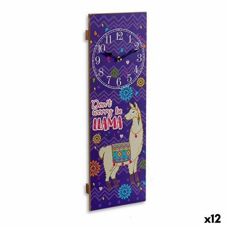 Reloj de Pared Llama (2,5 x 60 x 20 cm) (12 Unidades)