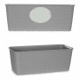 Jardinière auto-arrosante Gris Plastique (13 x 11 x 29 cm) (12 Unités)