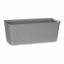 Jardinière auto-arrosante Gris Plastique (13 x 11 x 29 cm) (12 Unités)