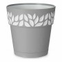 Pot auto-arrosant Gris Blanc Plastique (15 x 15 x 15 cm) (12 Unités)