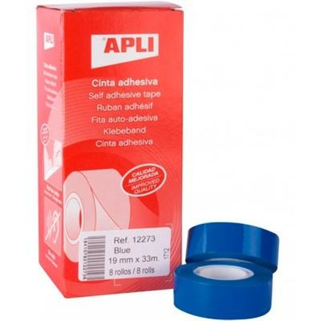 Ruban adhésif Apli Bleu (8 Unités)