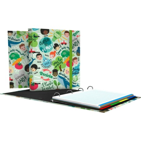 Reliure à anneaux Grafoplas Carpebook Revolution Green A4