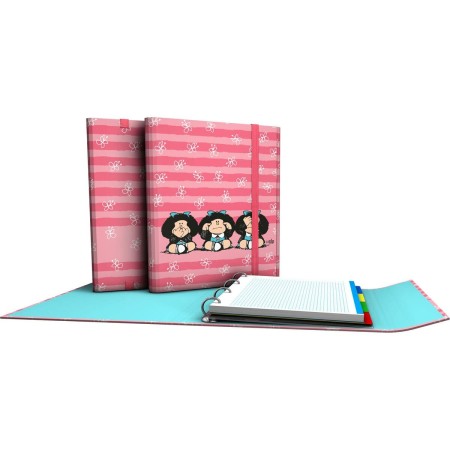 Carpeta de anillas Grafoplas Carpeplús Mafalda Rosa A4