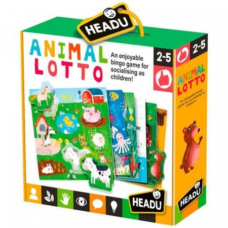 Juego Educación Infantil HEADU Animal Lotto Bingo Inglés