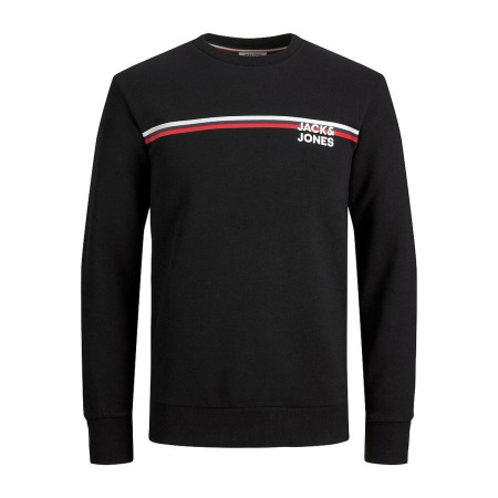 Sudadera sin Capucha Hombre Jack & Jones JJATLAS SWEAT CREW NECK 12224602 Negro