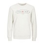 Sudadera sin Capucha Hombre Jack & Jones JJFLAG SWEAT CREW NECK 12224584 Blanco