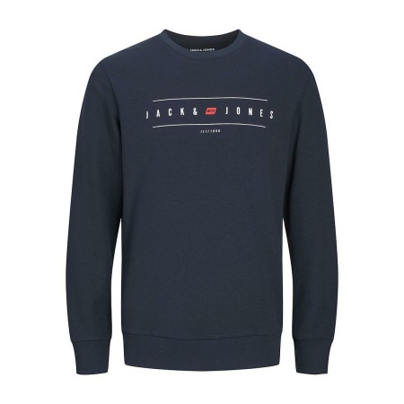 Sweat sans capuche homme Jack & Jones JJFLAG SWEAT CREW NECK 12224584 Blue marine