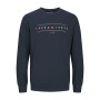 Sudadera sin Capucha Hombre Jack & Jones JJFLAG SWEAT CREW NECK 12224584 Azul marino